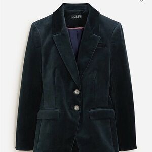 J. Crew Women's Dark Green Velvet Blazer